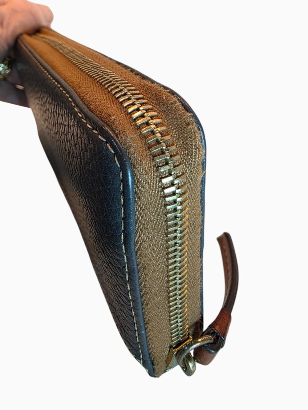 SALE!! Dooney and Bourke Dome Bag in Olive Gray with Matching Zipper Wallet EUC - Picture 8 of 14